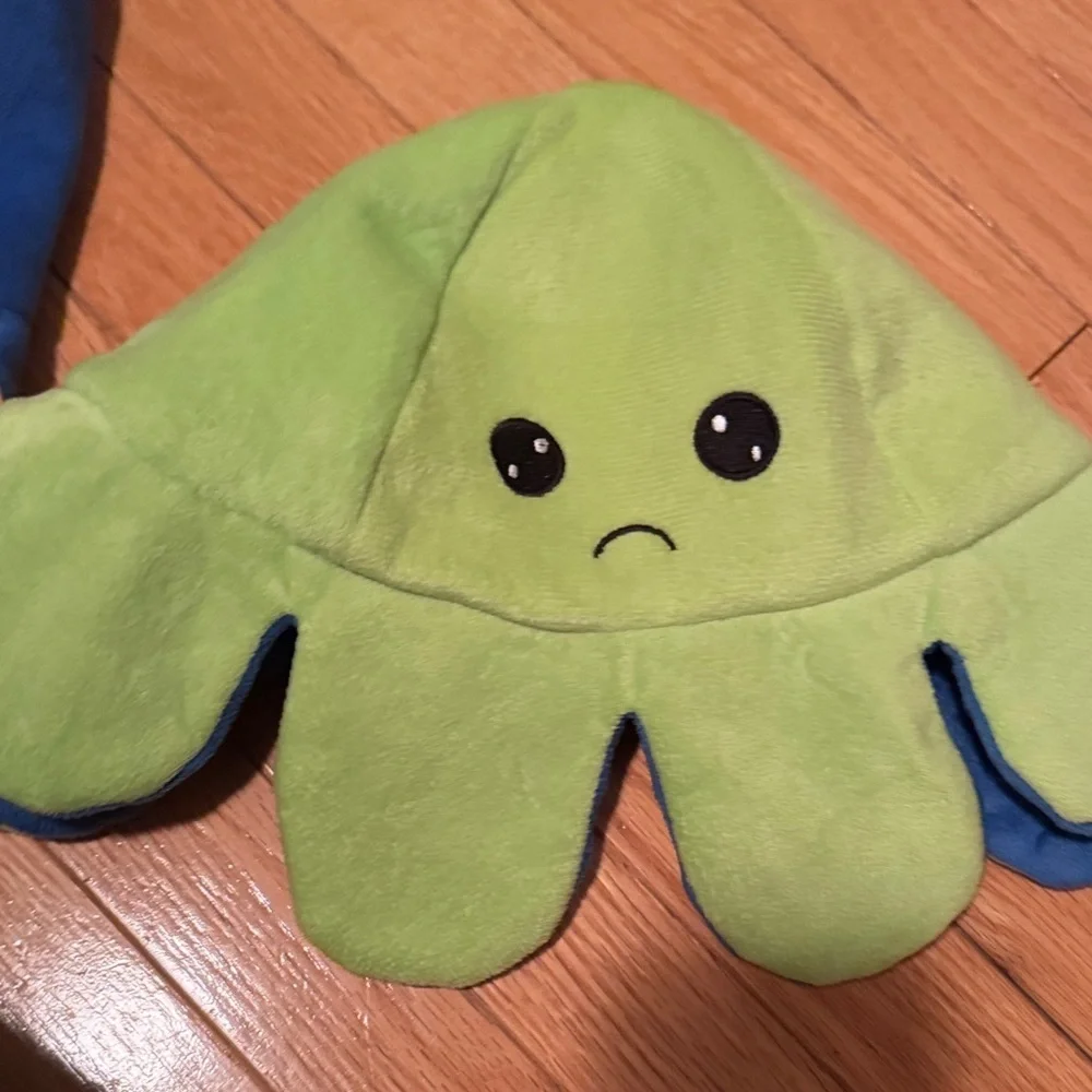 NWOT Two Reversible Plush Octopus Hats -